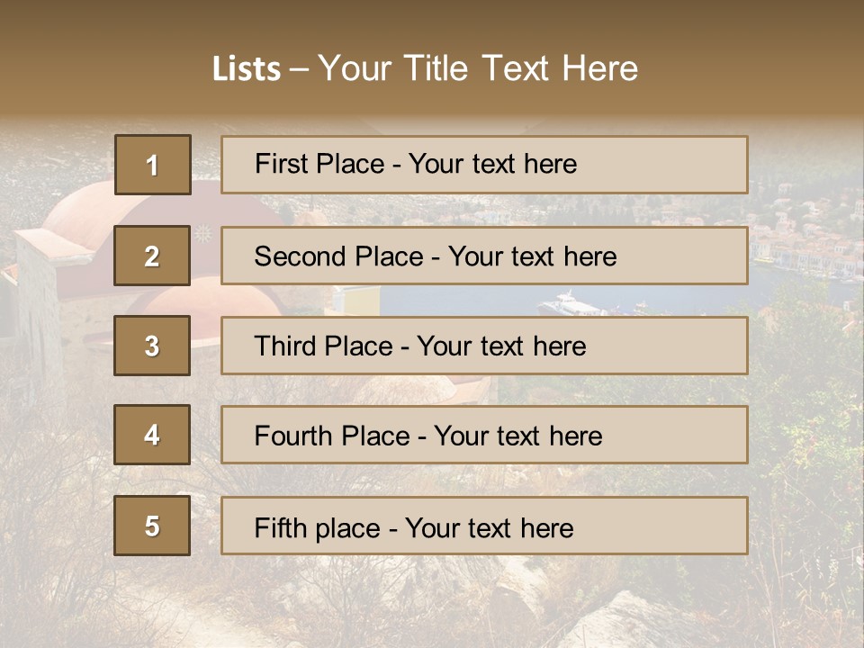 Landmark Swimming People PowerPoint Template