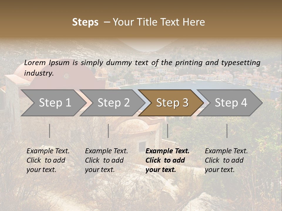 Landmark Swimming People PowerPoint Template