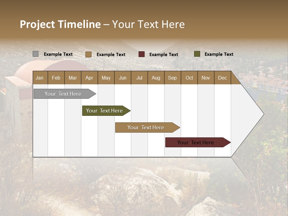 Landmark Swimming People PowerPoint Template