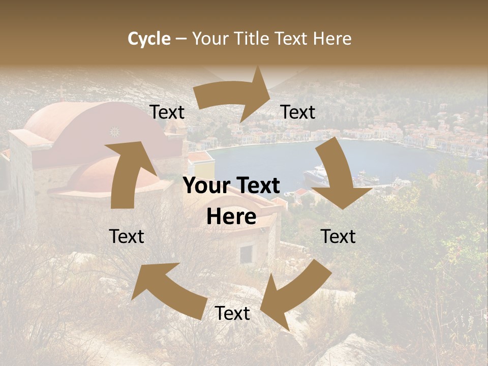 Landmark Swimming People PowerPoint Template