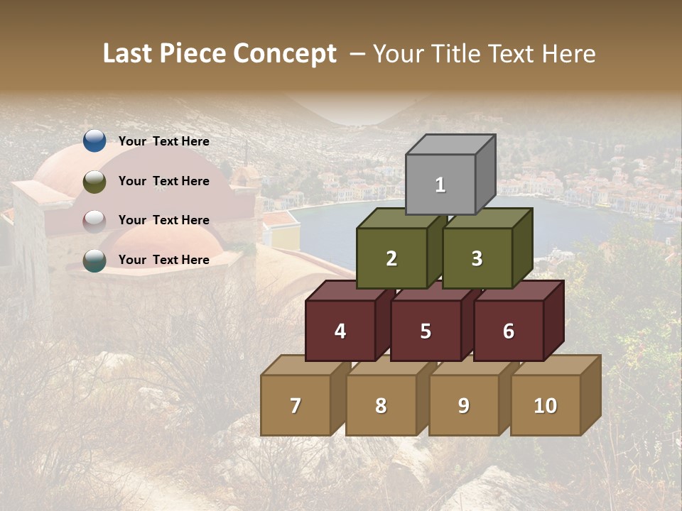 Landmark Swimming People PowerPoint Template