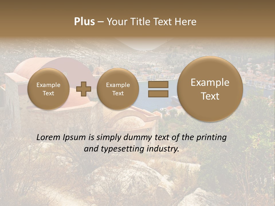 Landmark Swimming People PowerPoint Template