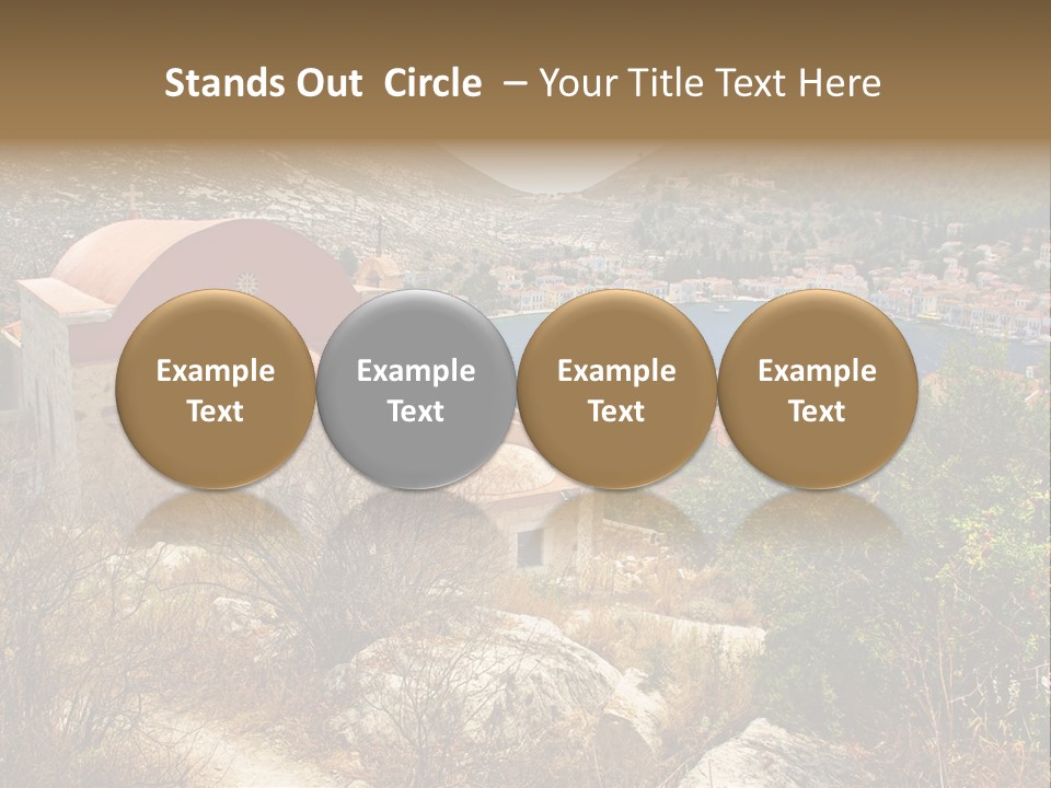 Landmark Swimming People PowerPoint Template