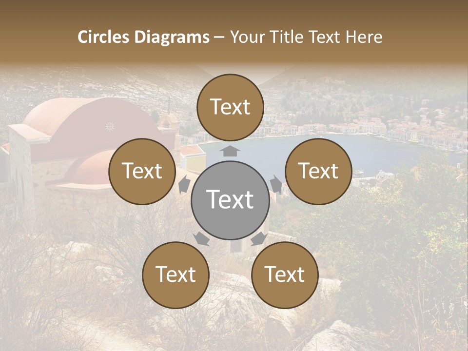 Landmark Swimming People PowerPoint Template