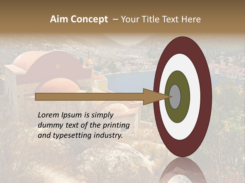 Landmark Swimming People PowerPoint Template