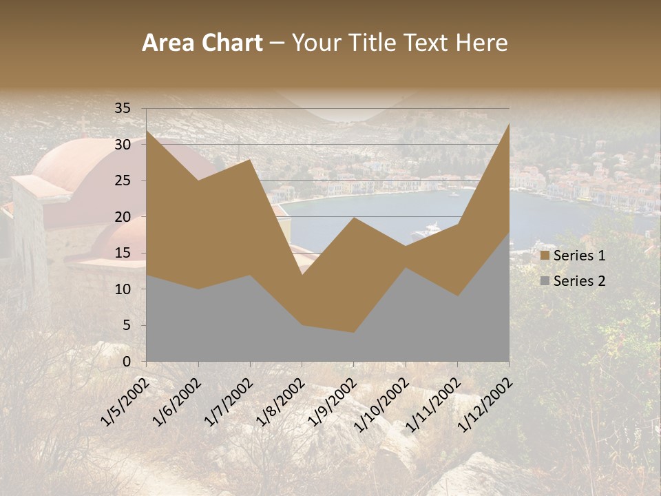 Landmark Swimming People PowerPoint Template