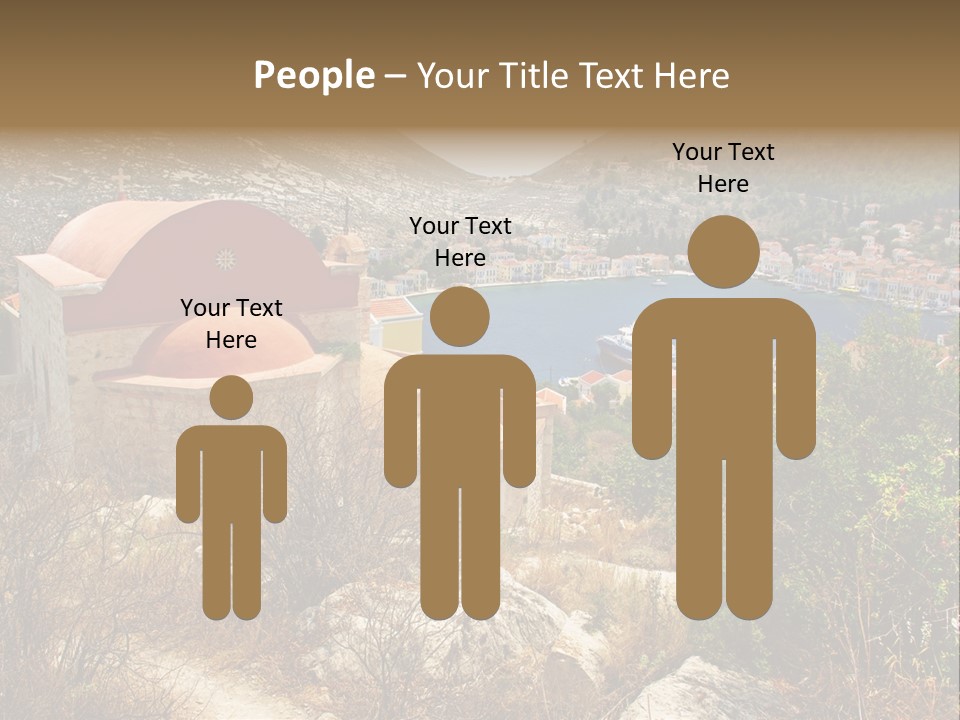 Landmark Swimming People PowerPoint Template