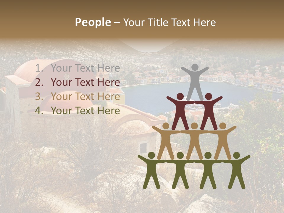 Landmark Swimming People PowerPoint Template