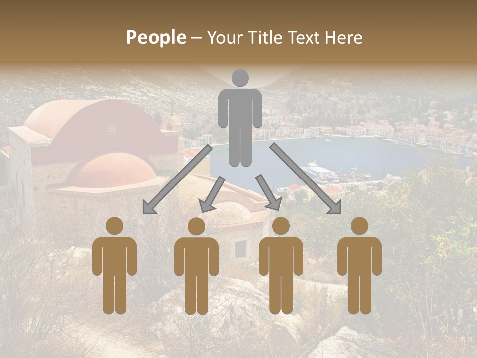 Landmark Swimming People PowerPoint Template