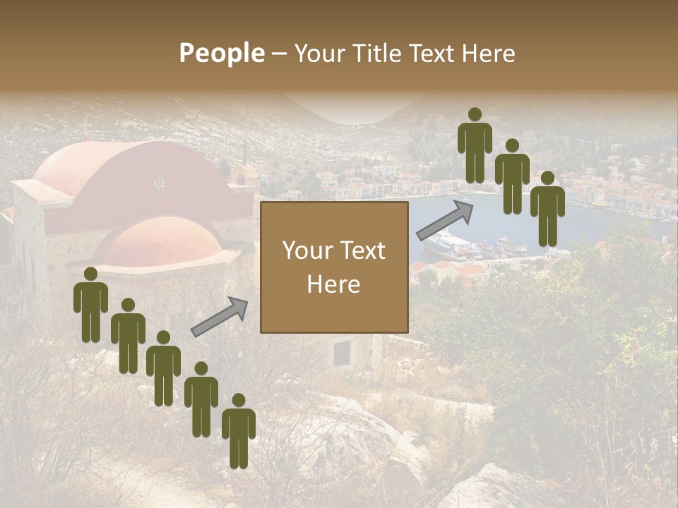 Landmark Swimming People PowerPoint Template