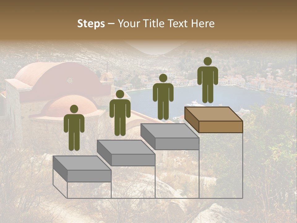 Landmark Swimming People PowerPoint Template