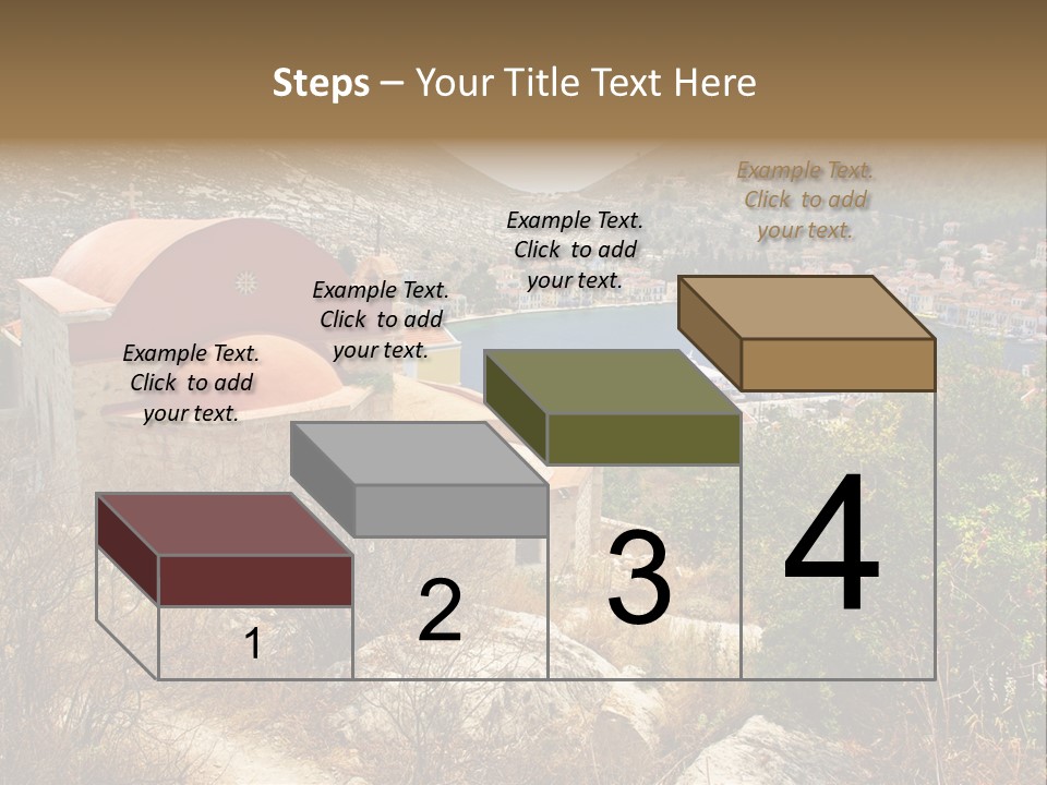 Landmark Swimming People PowerPoint Template