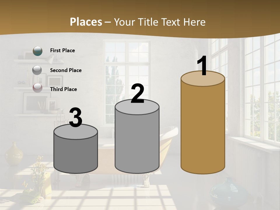 Penthouse Bathroom House PowerPoint Template