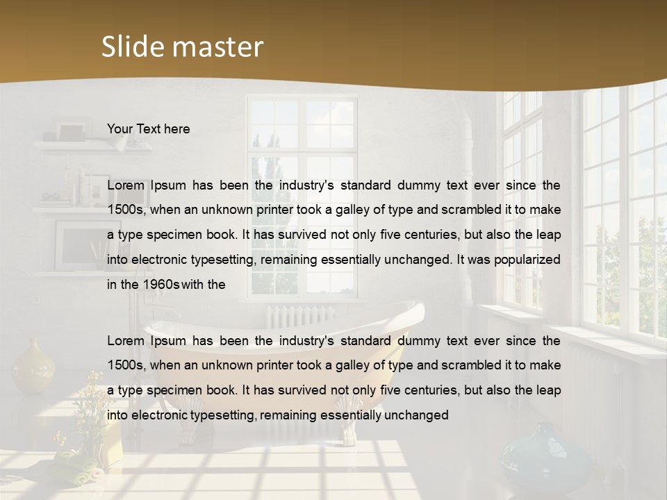 Penthouse Bathroom House PowerPoint Template