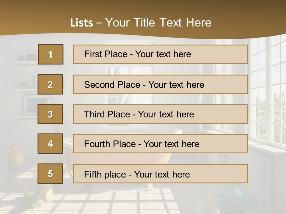 Penthouse Bathroom House PowerPoint Template