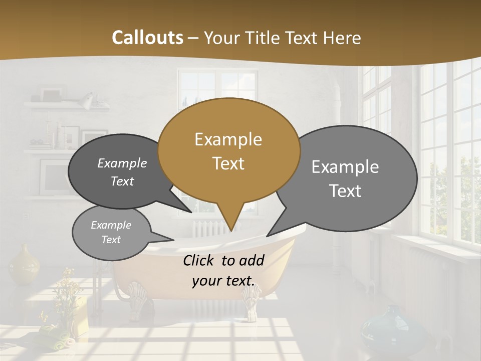 Penthouse Bathroom House PowerPoint Template