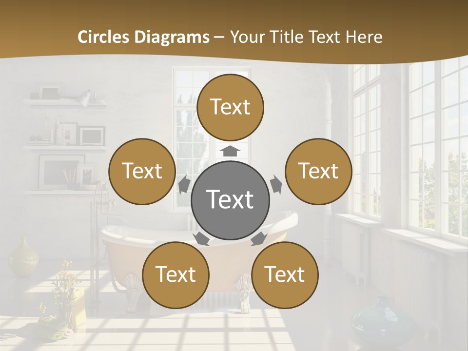 Penthouse Bathroom House PowerPoint Template