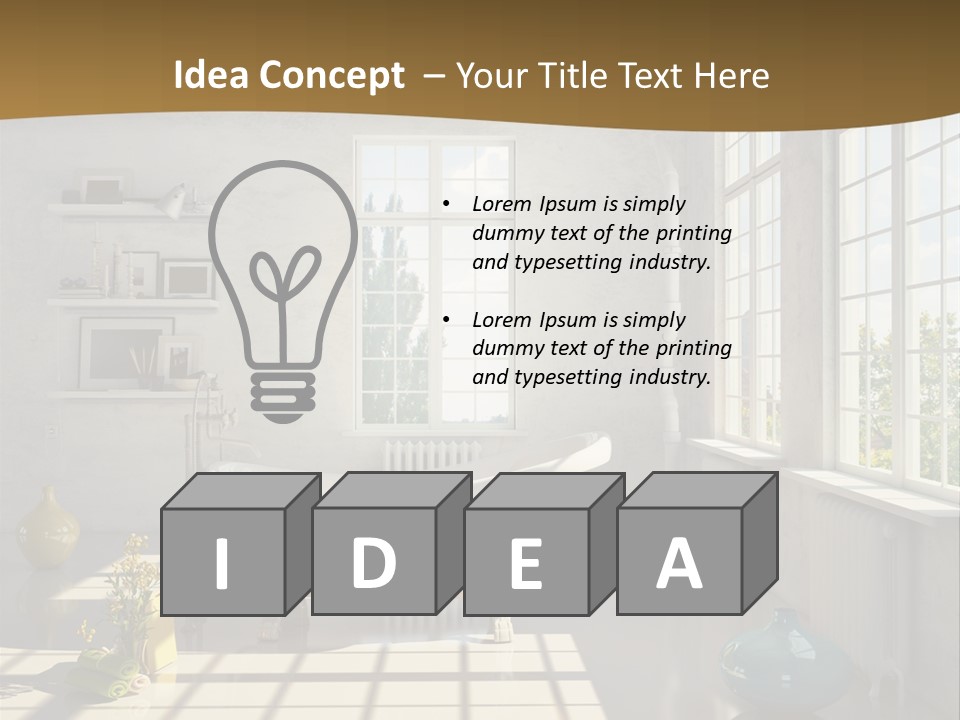 Penthouse Bathroom House PowerPoint Template