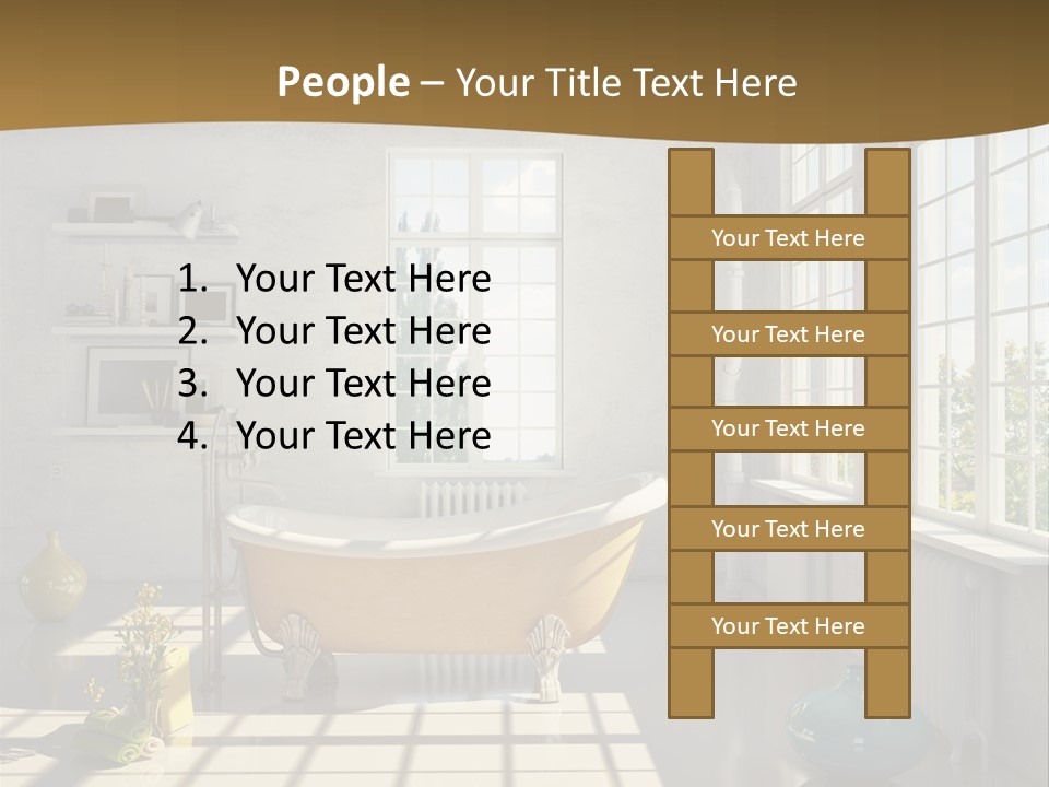 Penthouse Bathroom House PowerPoint Template