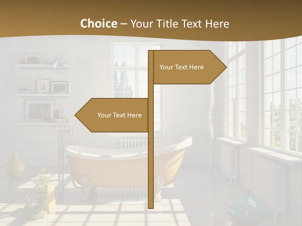 Penthouse Bathroom House PowerPoint Template