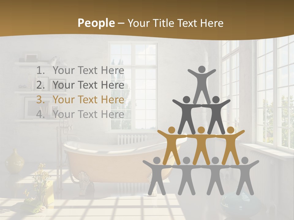 Penthouse Bathroom House PowerPoint Template
