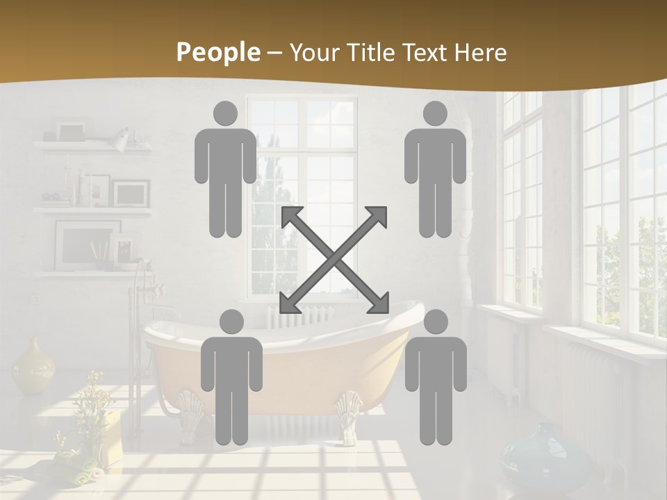 Penthouse Bathroom House PowerPoint Template