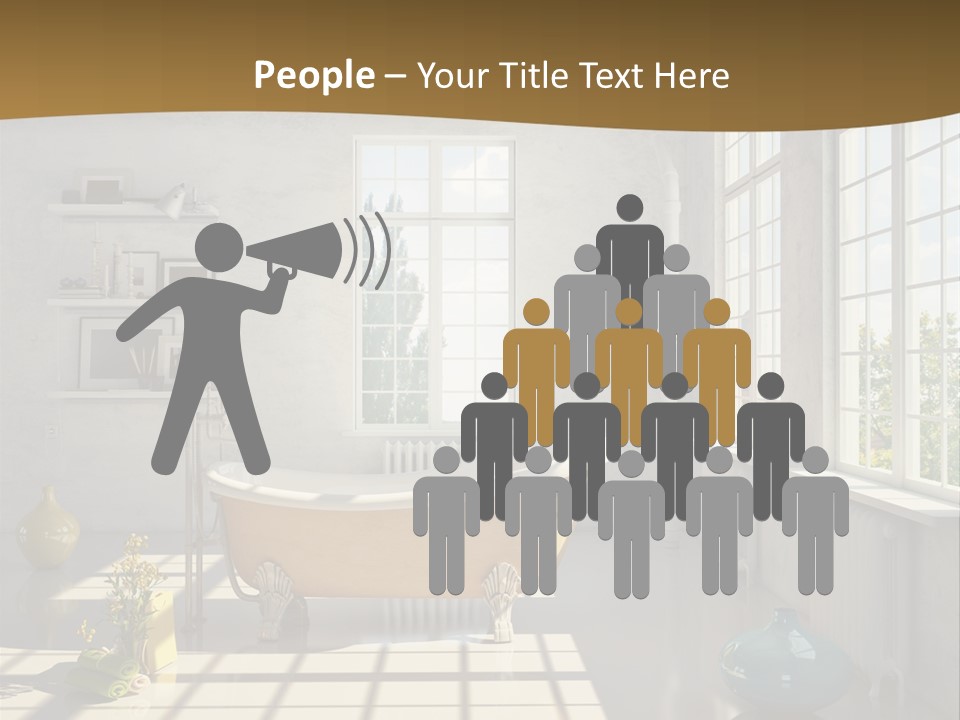 Penthouse Bathroom House PowerPoint Template