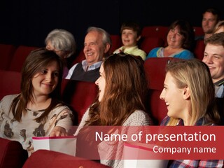 Indoor Couple Watching PowerPoint Template