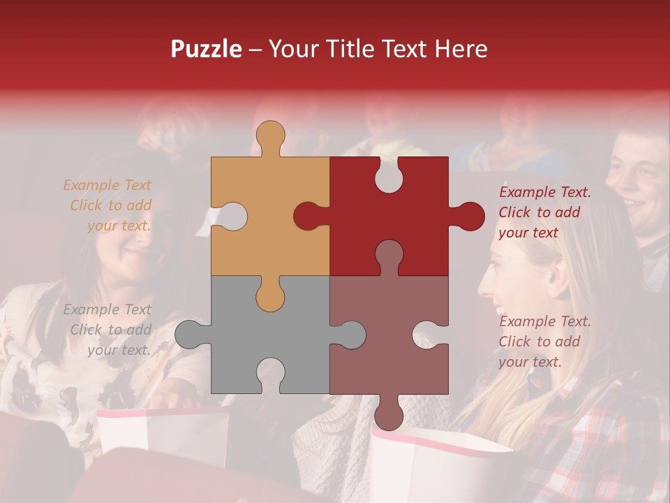 Indoor Couple Watching PowerPoint Template