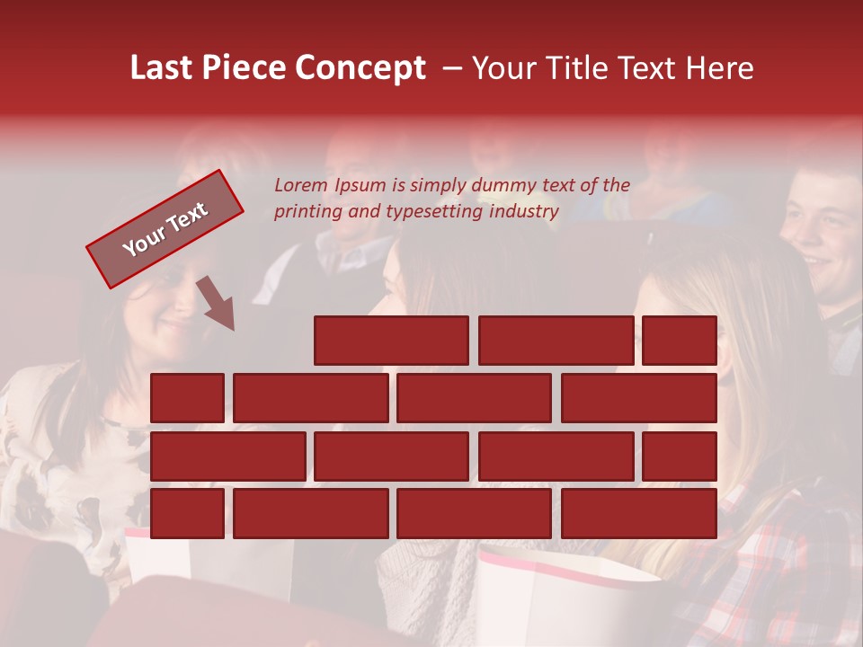 Indoor Couple Watching PowerPoint Template