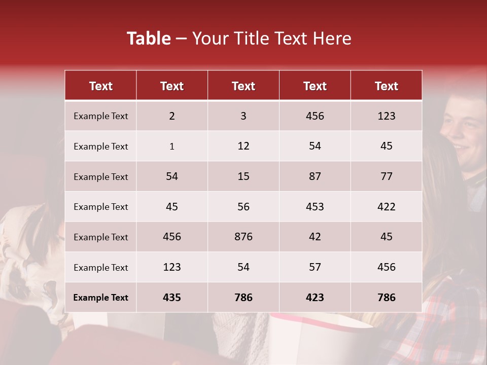 Indoor Couple Watching PowerPoint Template