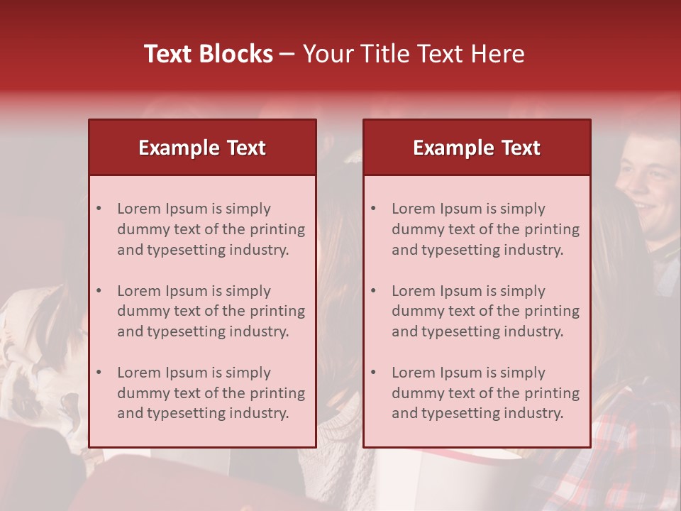 Indoor Couple Watching PowerPoint Template