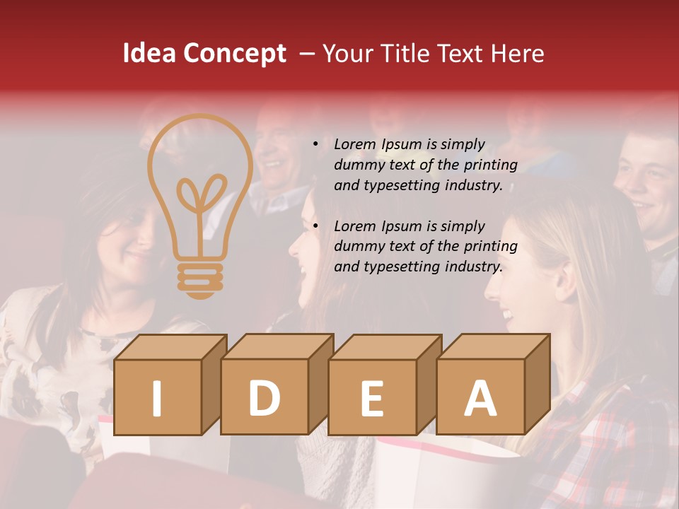 Indoor Couple Watching PowerPoint Template