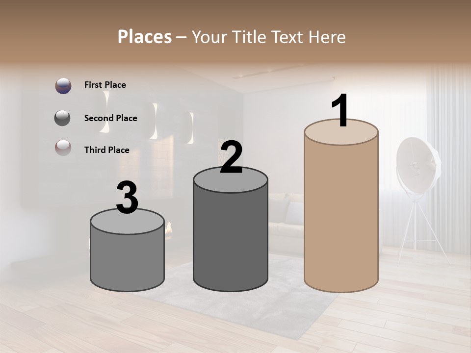 Couch Door White PowerPoint Template