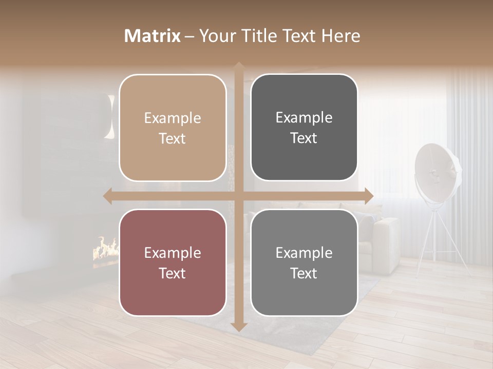 Couch Door White PowerPoint Template