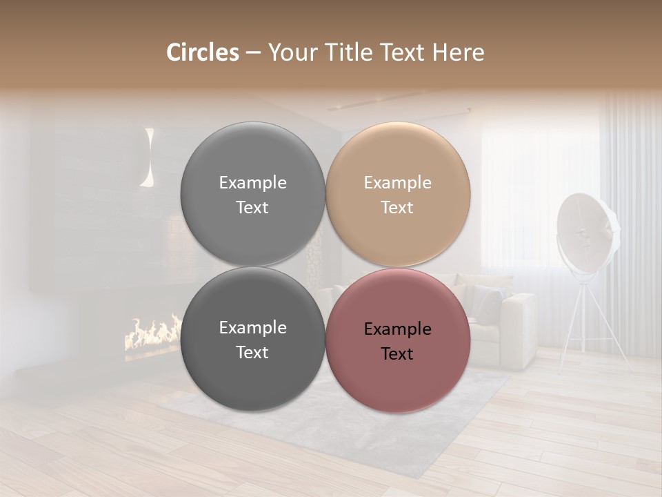 Couch Door White PowerPoint Template