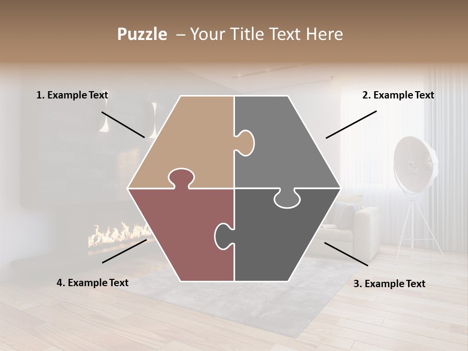 Couch Door White PowerPoint Template