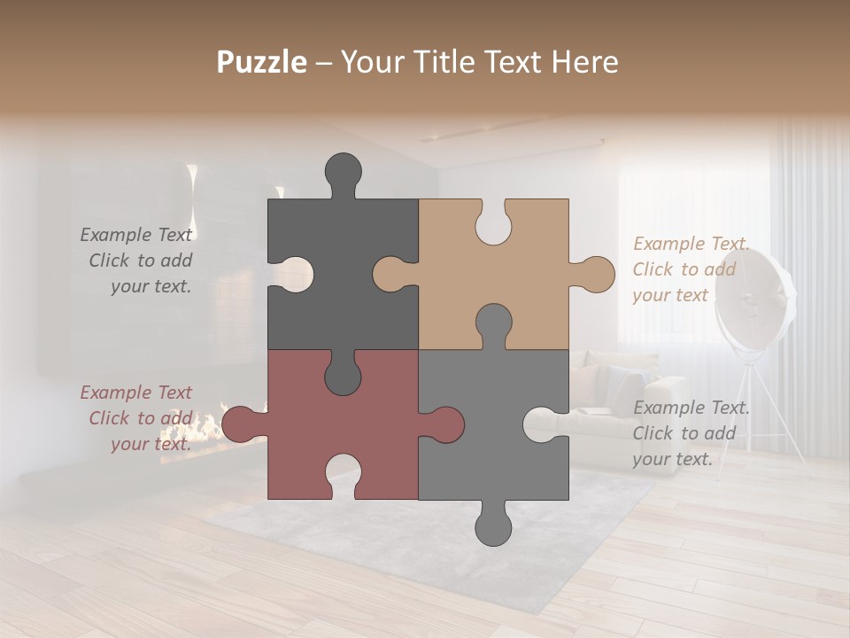 Couch Door White PowerPoint Template