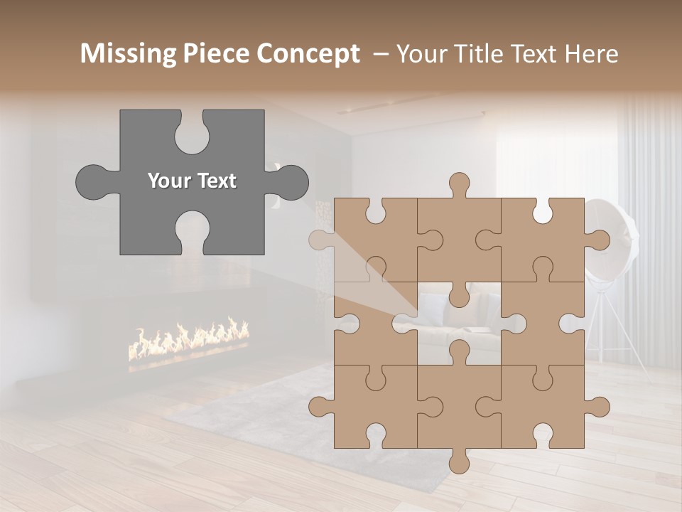 Couch Door White PowerPoint Template