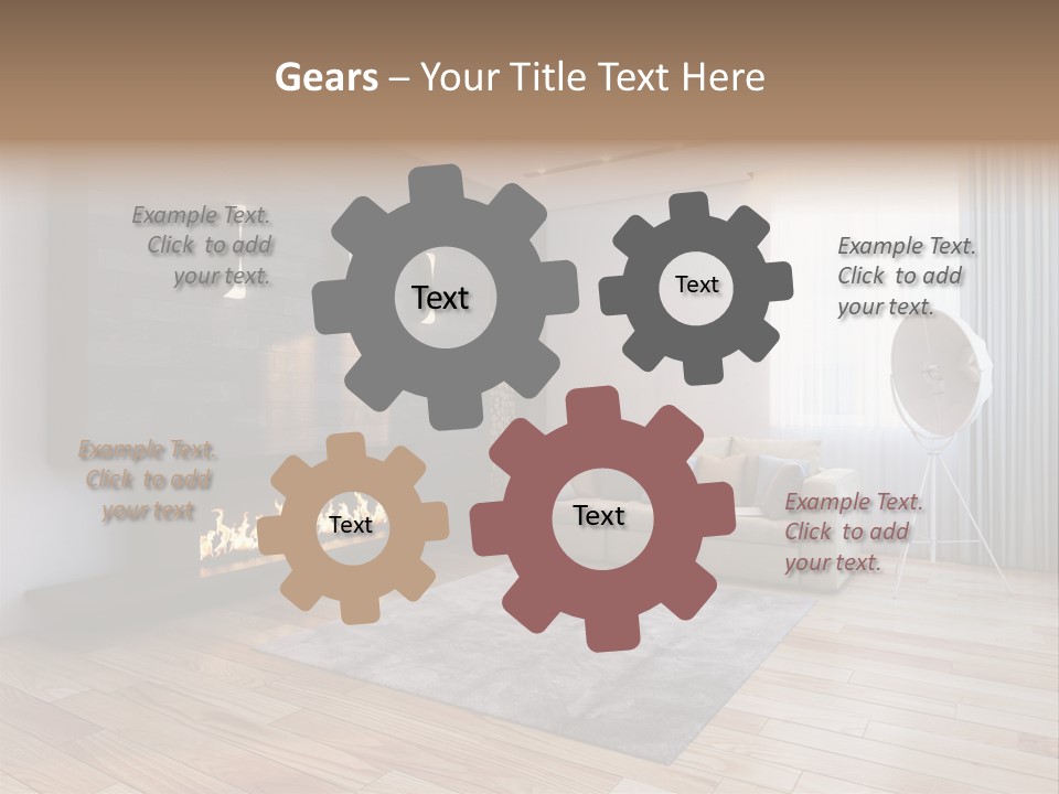 Couch Door White PowerPoint Template