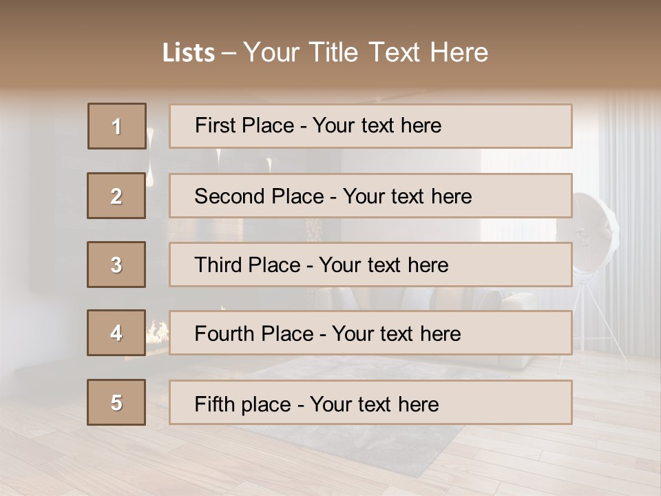 Couch Door White PowerPoint Template