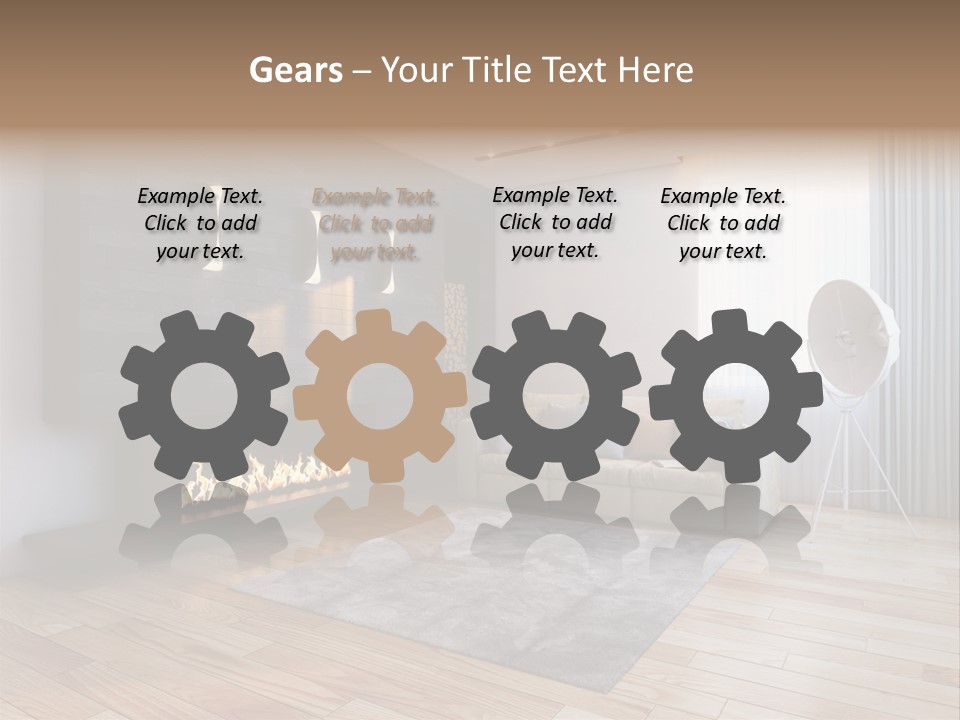 Couch Door White PowerPoint Template