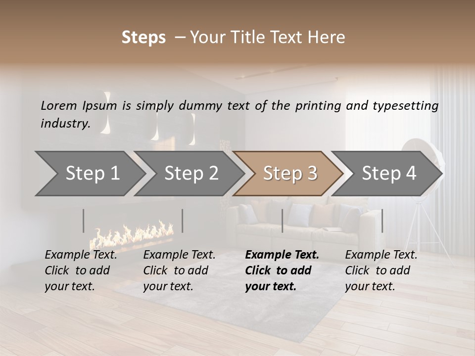 Couch Door White PowerPoint Template