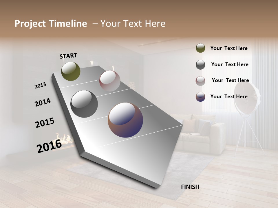 Couch Door White PowerPoint Template
