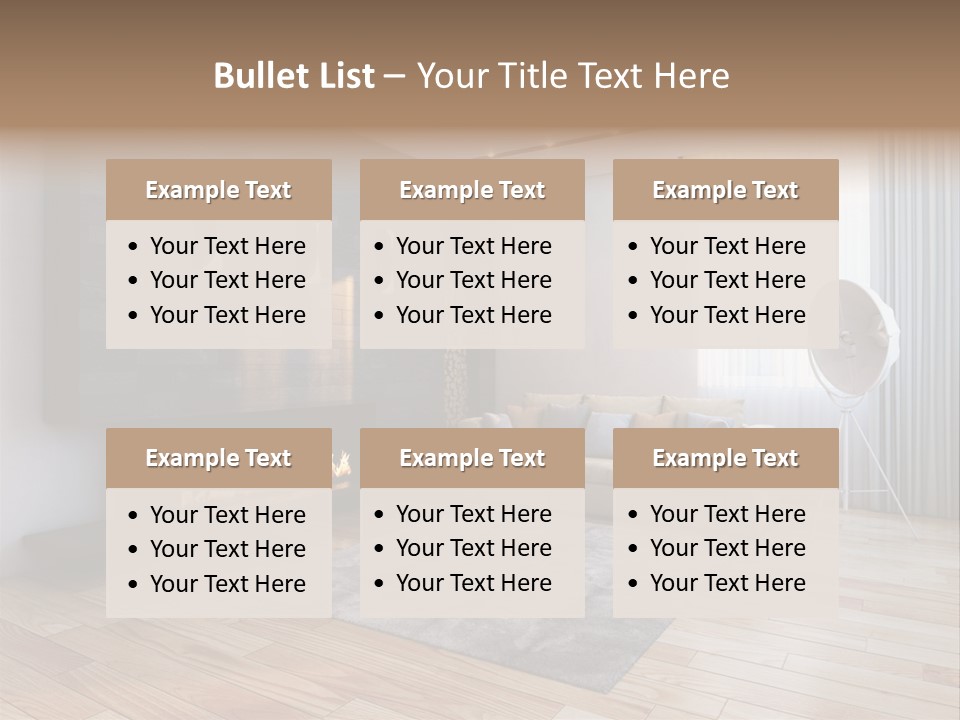 Couch Door White PowerPoint Template