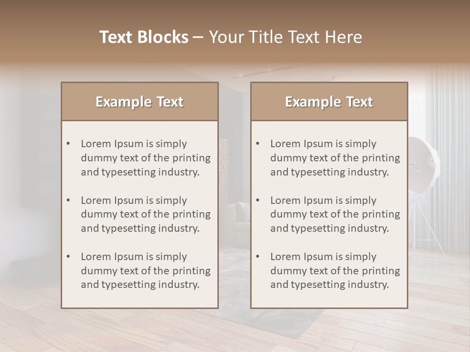 Couch Door White PowerPoint Template