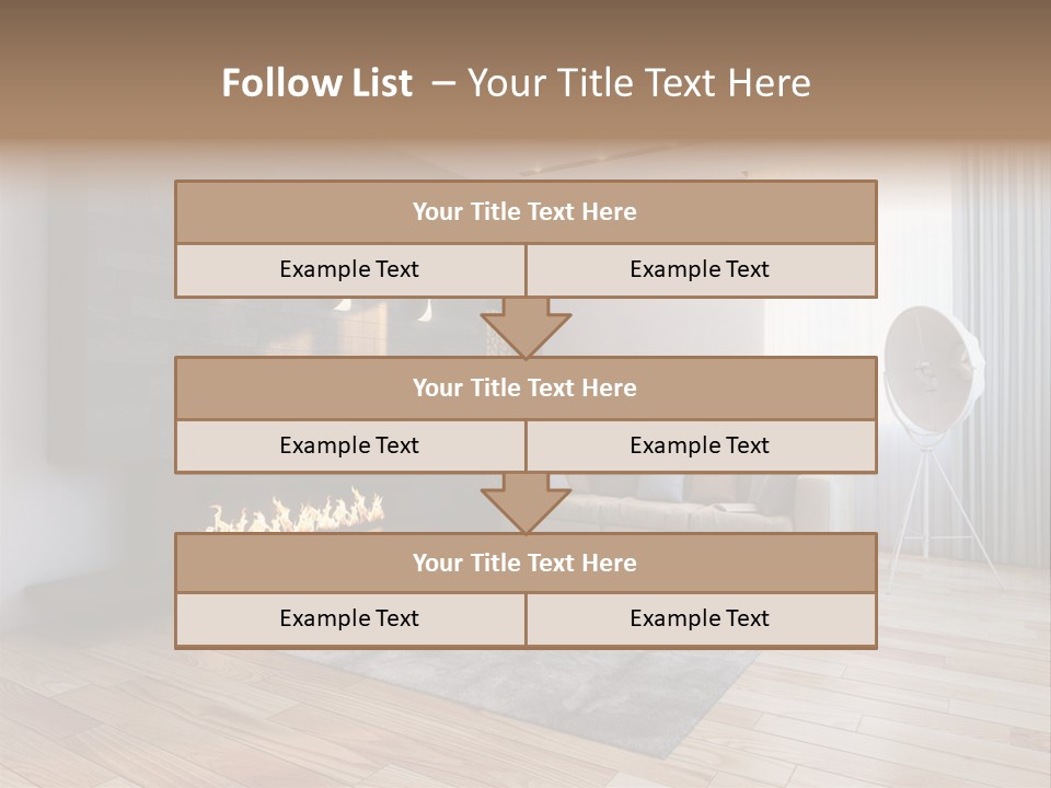 Couch Door White PowerPoint Template