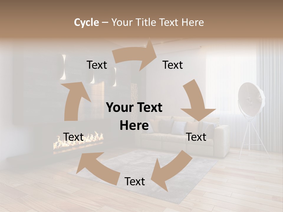 Couch Door White PowerPoint Template
