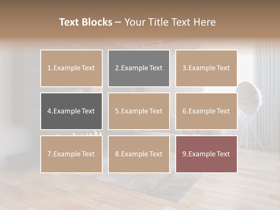 Couch Door White PowerPoint Template