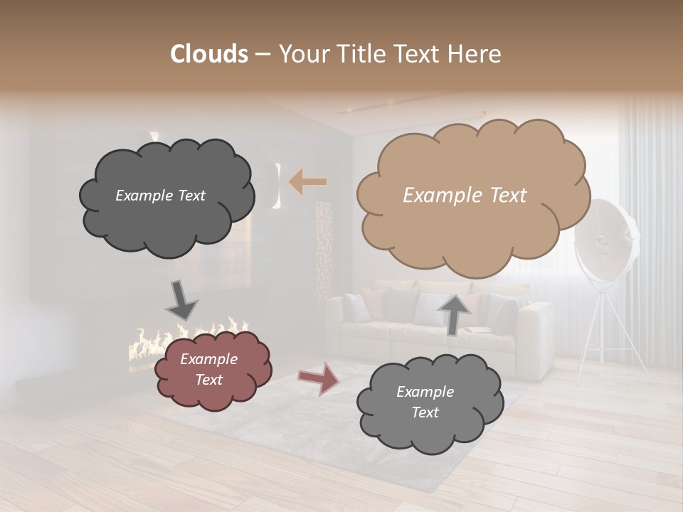 Couch Door White PowerPoint Template